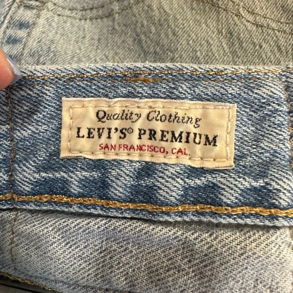 Levis 501 93 Straight Leg Jeans Mens 34x30 Light Wash Blue Denim Button Fly